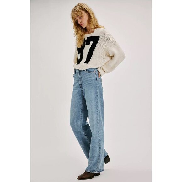 Levi's Ribcage Wide-Leg Premium Denim Jeans 25 - Picture 3 of 12